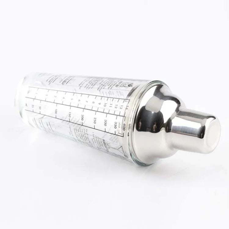Shaker à cocktail en acier inoxydable avec verre doseur pour thé au lait, Capacité : 450ml, Shaker à cocktail 450ml