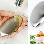 Éliminateur d'odeurs portable en acier inoxydable pour savon à main ovale, livraison style aléatoire, ovale