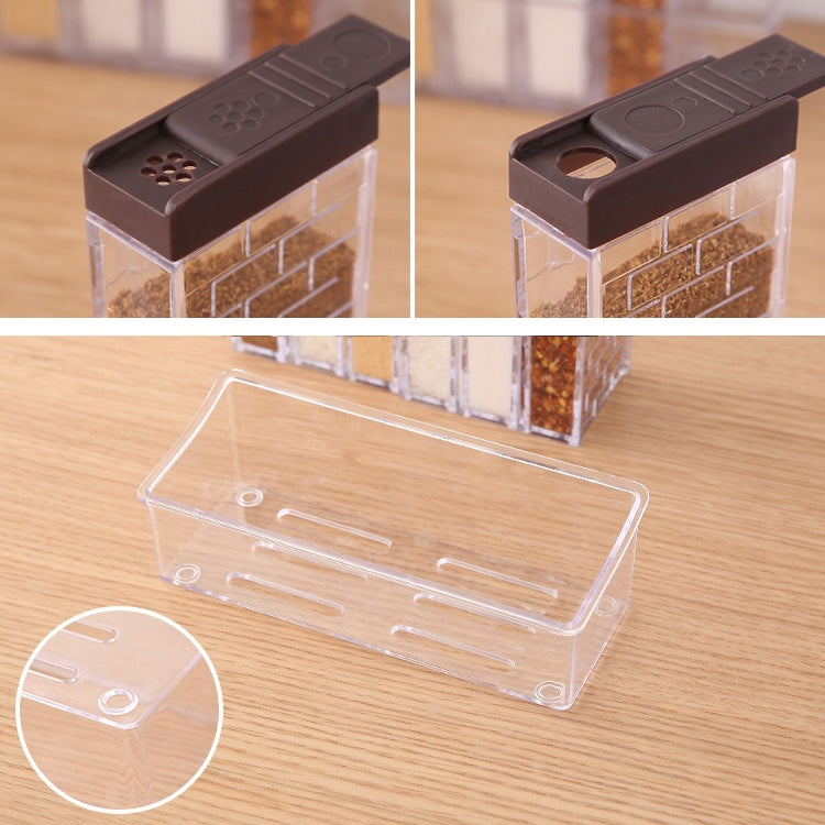Ensemble de 6 bocaux à épices bidirectionnels pour cuisine, bouteille de condiment