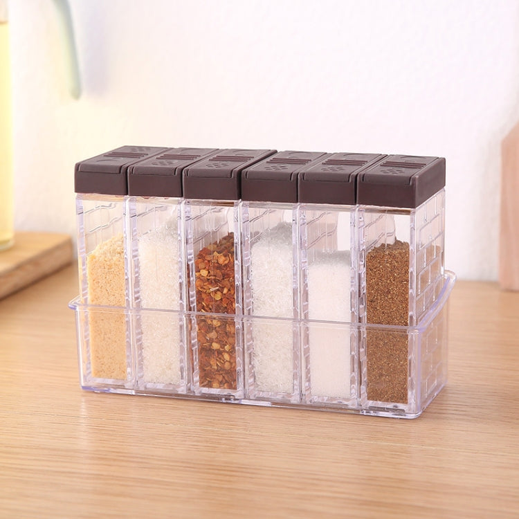 Ensemble de 6 bocaux à épices bidirectionnels pour cuisine, bouteille de condiment