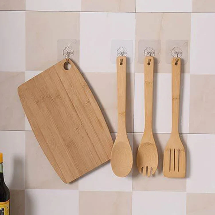 100 crochets muraux transparents pour cuisine et salle de bain, colle non marquante, crochet à colle non marquante