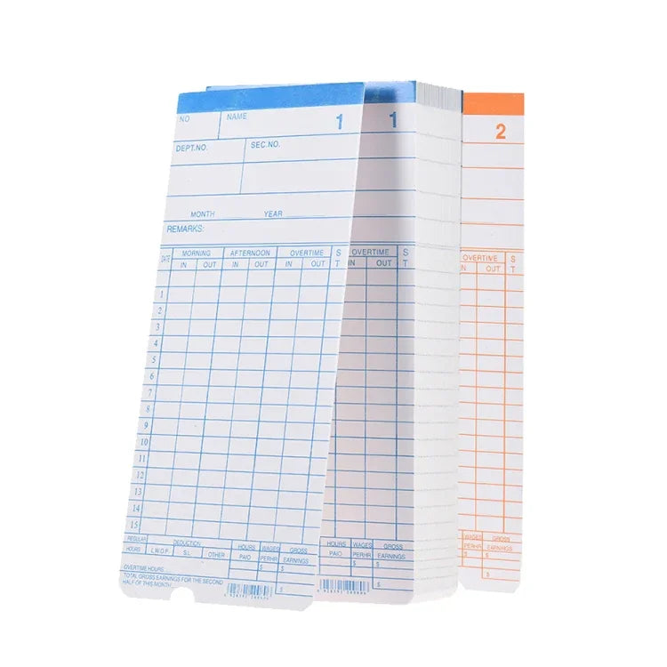 90 PCS Carte de Pointage en Papier, Carte de Pointage en Papier