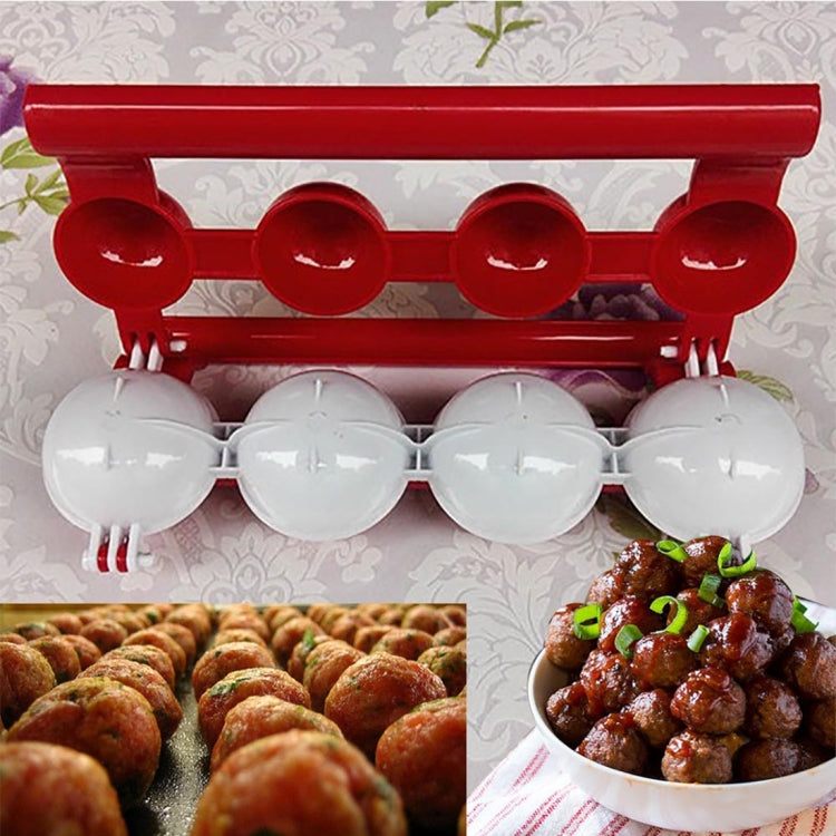 Boulettes de viande maison, boulettes de poisson, boulettes de viande farcies, ustensiles de cuisine, ABS rouge