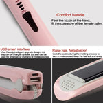 Lisseur sans fil Mini USB rechargeable, fer à friser double usage