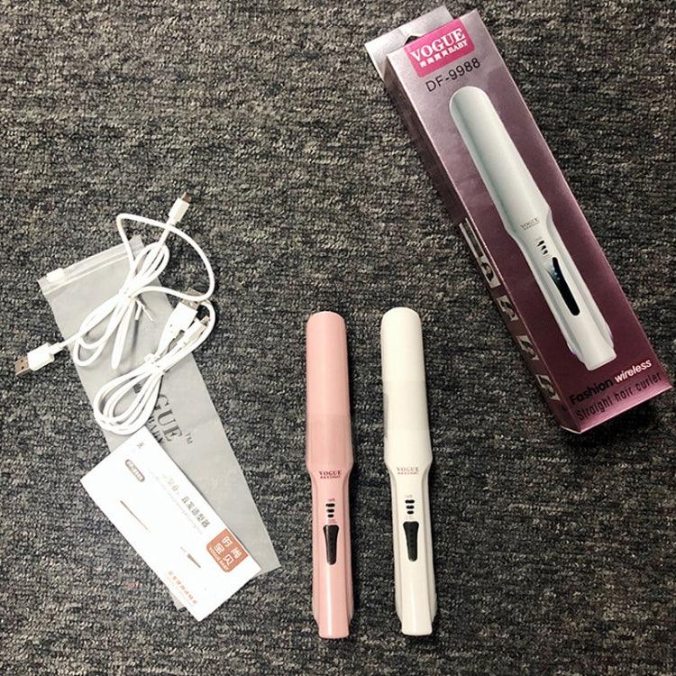 Lisseur sans fil Mini USB rechargeable, fer à friser double usage