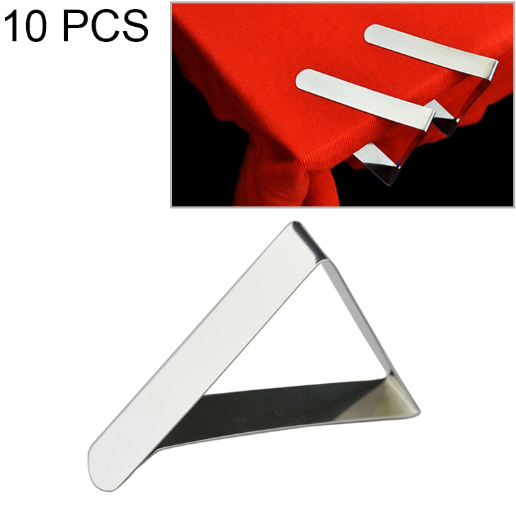 10 pinces à nappe en acier inoxydable, support de serrage triangulaire réglable, 10 pièces