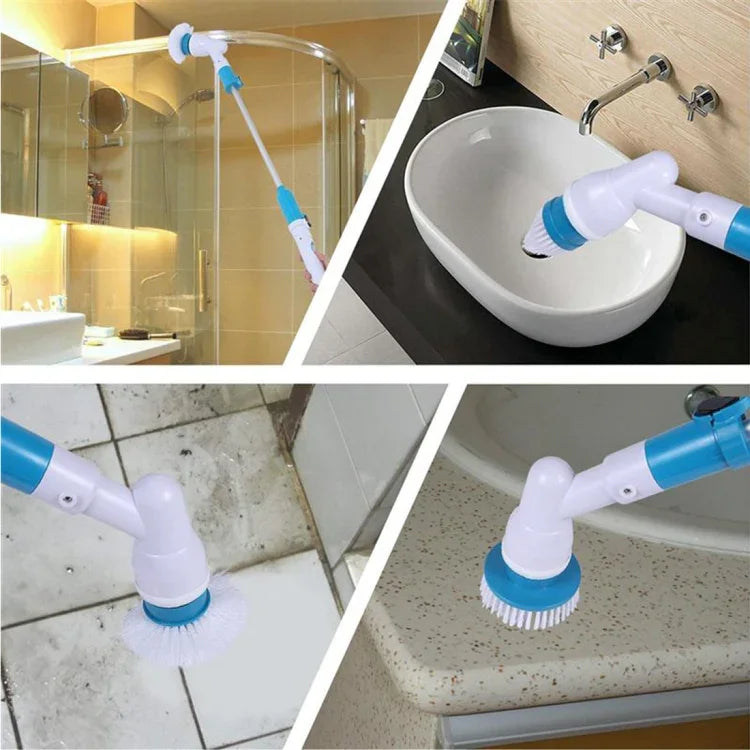 Brosse électrique sans fil multifonction pour baignoire et carrelage, ensemble de brosses rotatives pour nettoyage de salle de bain sol et mur, prise AU, prise AU