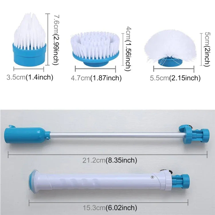 Brosse électrique sans fil multifonction pour baignoire et carrelage, ensemble de brosses rotatives pour nettoyage de salle de bain sol et mur, prise AU, prise AU