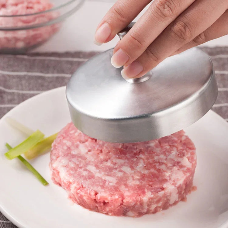 Moules alimentaires de cuisine en acier inoxydable pour presser la viande de hamburger, 1 pièce 10356 en acier inoxydable