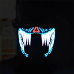 Masque d'Halloween FG-MA-02 avec contrôle vocal LED lumière froide, masque cosplay terrifiant FG-MA-02
