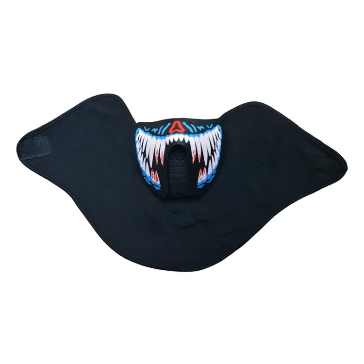 Masque d'Halloween FG-MA-02 avec contrôle vocal LED lumière froide, masque cosplay terrifiant FG-MA-02