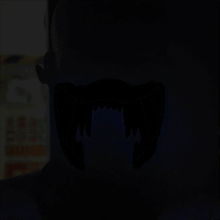 Masque d'Halloween FG-MA-02 avec contrôle vocal LED lumière froide, masque cosplay terrifiant FG-MA-02