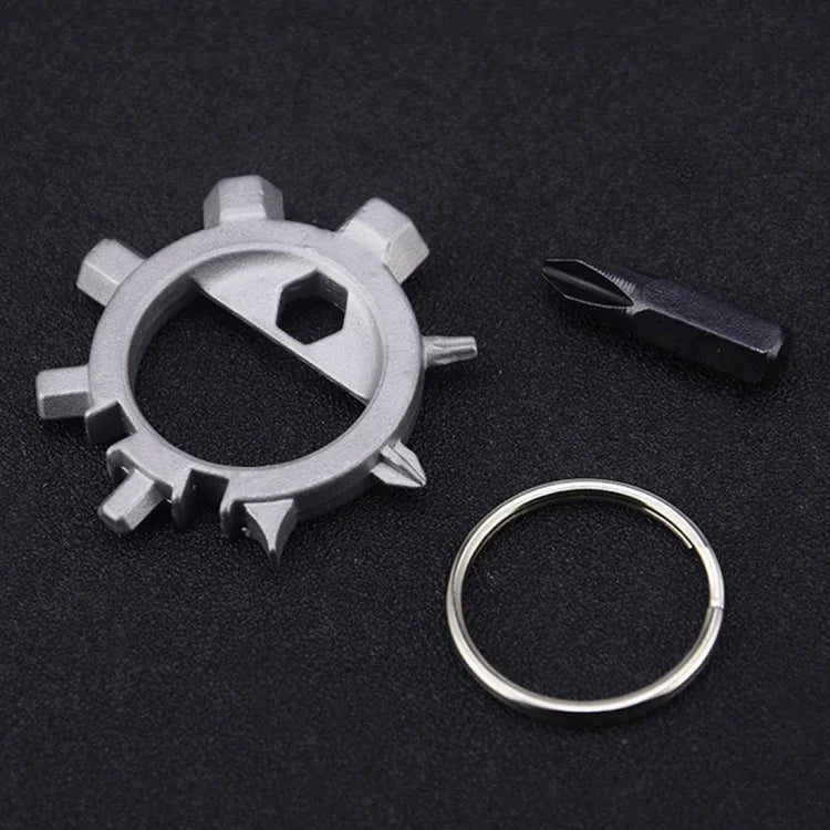 Outils de réparation de vélo tournevis porte-clés multifonction portable, tournevis (argent), tournevis (noir)