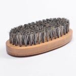 Brosse de soin de barbe pour homme Manche en bois dur Peigne en soies de sanglier, Peigne en soies de sanglier