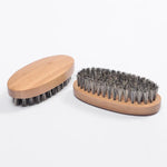 Brosse de soin de barbe pour homme Manche en bois dur Peigne en soies de sanglier, Peigne en soies de sanglier
