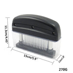 Attendrisseur à viande 48 aiguilles ultra fines en acier inoxydable pour poulet, steak, bœuf, porc, poisson, 15x11.3x3.5cm