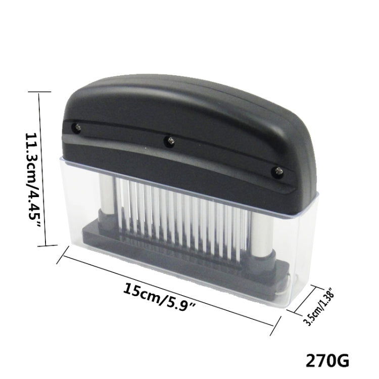 Attendrisseur à viande 48 aiguilles ultra fines en acier inoxydable pour poulet, steak, bœuf, porc, poisson, 15x11.3x3.5cm
