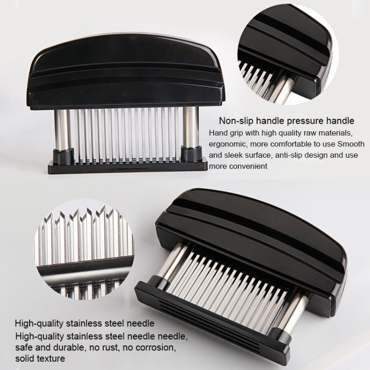 Attendrisseur à viande 48 aiguilles ultra fines en acier inoxydable pour poulet, steak, bœuf, porc, poisson, 15x11.3x3.5cm