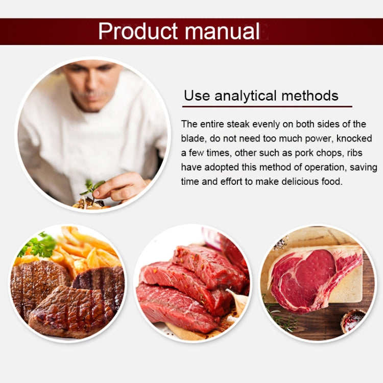 Attendrisseur à viande 48 aiguilles ultra fines en acier inoxydable pour poulet, steak, bœuf, porc, poisson, 15x11.3x3.5cm
