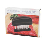 Attendrisseur à viande 48 aiguilles ultra fines en acier inoxydable pour poulet, steak, bœuf, porc, poisson, 15x11.3x3.5cm