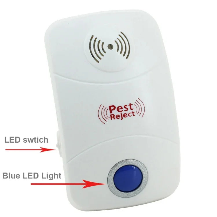 Répulseur électronique ultrasonique anti-moustiques et rats avec lumière LED, prise UK, AC90V-250V, prise UK