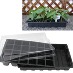 Plateau à semis Plateau germination 24 trous Pots pépinière Couvercles boîte pour jardinage bonsaï mini serre plateau pépinière Trois ensembles, 2 PCS