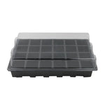 Plateau à semis Plateau germination 24 trous Pots pépinière Couvercles boîte pour jardinage bonsaï mini serre plateau pépinière Trois ensembles, 2 PCS
