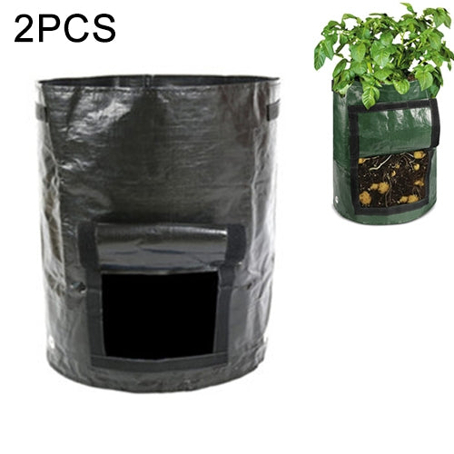 2 Sacs de Plantation de Pommes de Terre de 7 Gallons en PE Sacs en Tissu Tissé Pots de Jardinage pour Culture Sacs de Plantation de Légumes Sacs de Croissance Fournitures pour Ferme et Jardin, Orange, Jaune, Vert, Noir