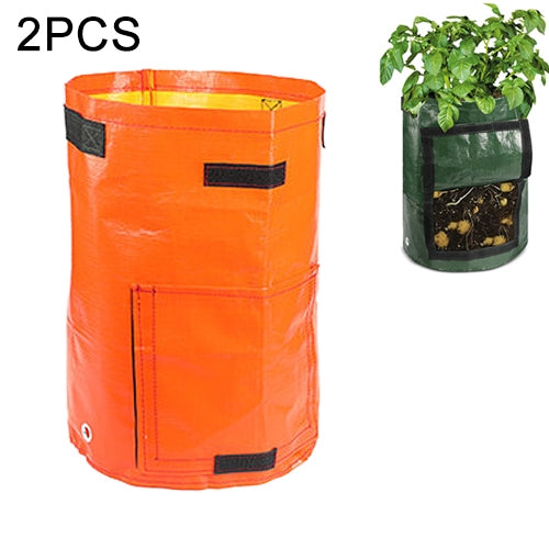 2 Sacs de Plantation de Pommes de Terre de 7 Gallons en PE Sacs en Tissu Tissé Pots de Jardinage pour Culture Sacs de Plantation de Légumes Sacs de Croissance Fournitures pour Ferme et Jardin, Orange, Jaune, Vert, Noir