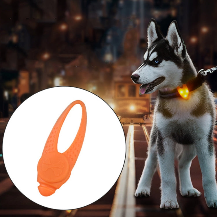 Collier de sécurité pour animaux avec veilleuse LED et pendentif en silicone
