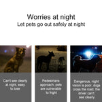 Collier de sécurité pour animaux avec veilleuse LED et pendentif en silicone