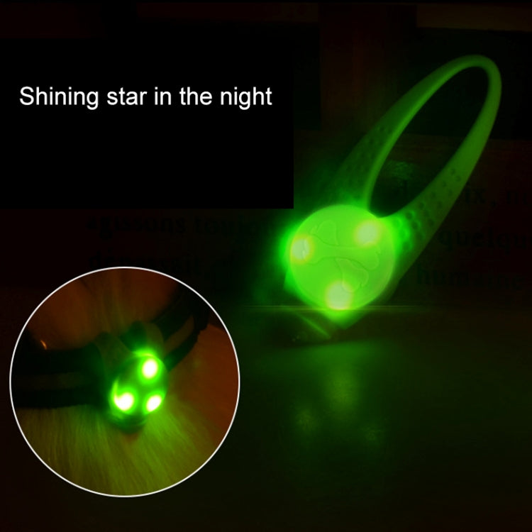 Collier de sécurité pour animaux avec veilleuse LED et pendentif en silicone