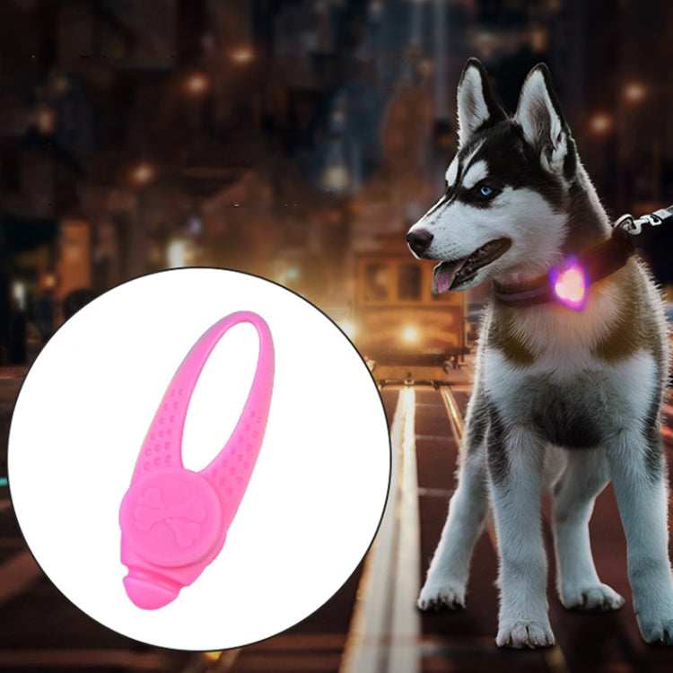 Collier de sécurité pour animaux avec veilleuse LED et pendentif en silicone