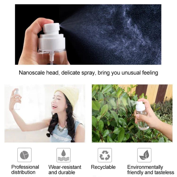 10 atomiseurs de parfum portables rechargeables en plastique à brume fine, transparents, vides, de 30 ml, 30 ml