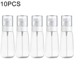 10 flacons pulvérisateurs de parfum portables rechargeables en plastique à brume fine, transparents, vides, 80 ml, 80 ml