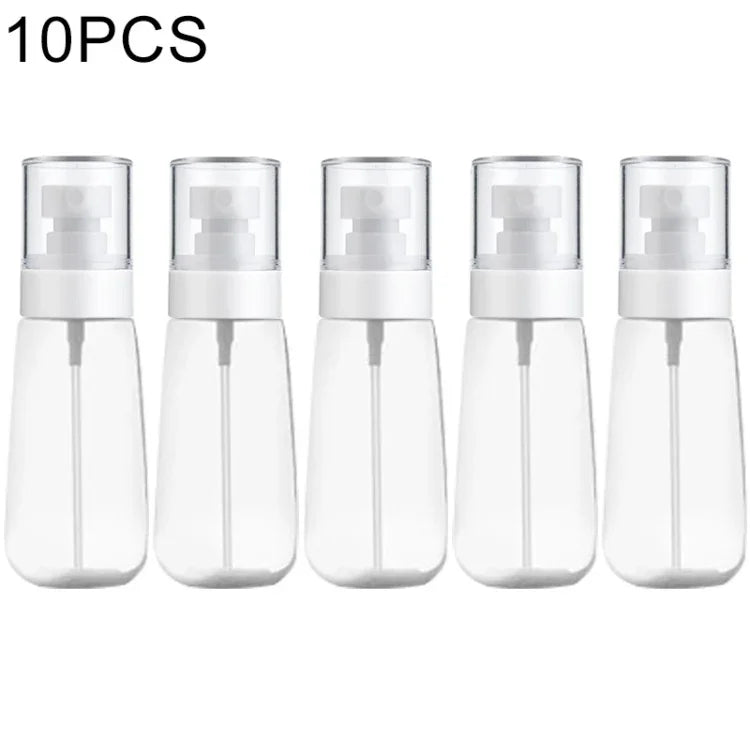 10 flacons pulvérisateurs de parfum portables rechargeables en plastique à brume fine, transparents, vides, 80 ml, 80 ml