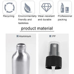 Bouteille en aluminium avec atomiseurs rechargeables en verre pour brouillard fin, 50 ml, 50 ml
