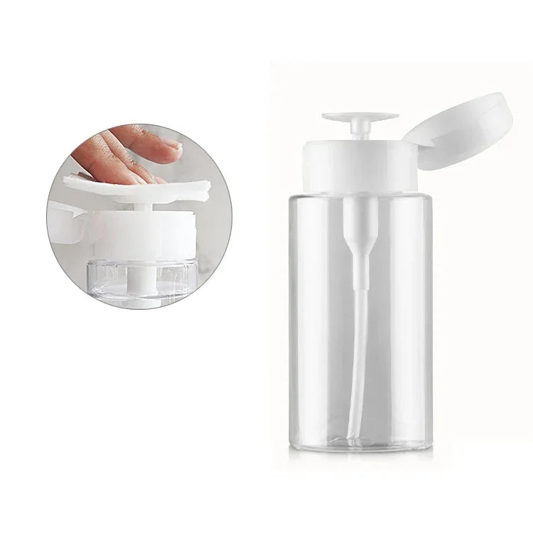 Flacon vide en plastique avec pompe distributrice Push Down pour liquides, 200 ml, 200 ml
