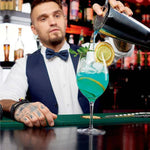 Set d'outils pour shaker à cocktails en acier inoxydable 7 en 1 avec sac en tissu, capacité : 550ml, 550ml