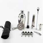 Ensemble d'outils de mélangeur à cocktail et à vin en acier inoxydable 12 en 1 avec sac en tissu, capacité : 750 ml, 750 ml