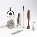 Ensemble d'outils de mélangeur à cocktail en acier inoxydable 8 en 1 avec sac en tissu, capacité: 350ml, 350ml