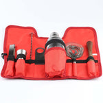 Ensemble d'outils de mélangeur à cocktail en acier inoxydable 8 en 1 avec sac en tissu, capacité: 350ml, 350ml