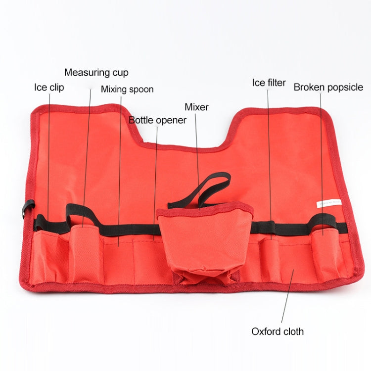 Ensemble d'outils de mélangeur à cocktail en acier inoxydable 8 en 1 avec sac en tissu, capacité: 350ml, 350ml