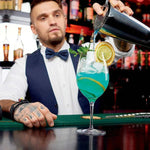 Ensemble de 11 outils de bar à cocktail en acier inoxydable avec support en bois, Capacité: 350ml, 350ml
