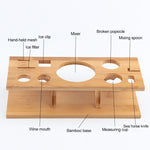 Ensemble de 11 outils à cocktail en acier inoxydable avec support en bois, capacité : 550 ml, 550 ml