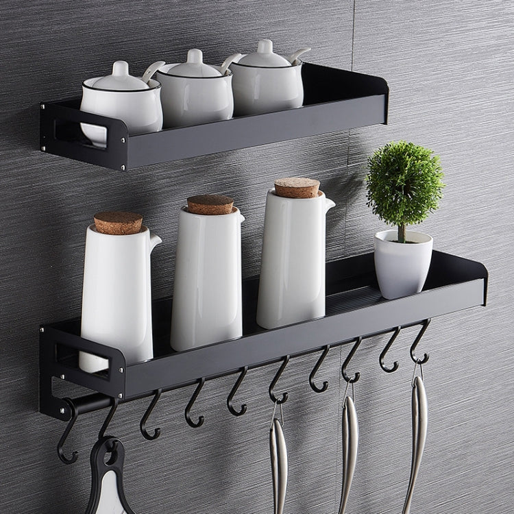 Porte-étagère de rangement multifonctionnel mural pour cuisine de 30 cm, pour épices, 30 cm (noir)