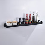 Étagère de rangement murale multifonctionnelle pour cuisine, 70 cm (noir)