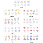 10 paquets d'autocollants créatifs étanches en PVC pour album DIY, journal, autocollant décoratif aquarelle, livraison aléatoire, autocollant PVC