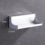 Support de rangement pour condiments en aluminium mural multifonctionnel de 30 cm, à perforation