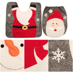 2 in 1 Christmas Decoration Toilet Set, Elk, Snowman